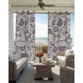thumbnail image 6 of Purple Spring Floral Kitchen Curtains Summer Botanical Farmhouse Cafe Short Curtains for Bathroom Blackout Window Curtain Grommet Small Window Treatment Drapes for Bedroom Living Room 27.5"x39"x2, 6 of 9