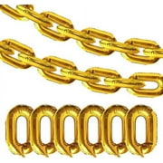 30PCS Gold Chain Balloons - 80s 90s Party Supplies Cosplay Props - Retro Hip Hop Birthday/Graduation Party Decorations Foil Balloons(16 inch)