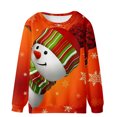 thumbnail image 4 of Drppepioners Chandails en Molleton d'Automne pour Femmes, Mode de Noël Décontractée Imprimé Col Rond Ample Manches Longues Hauts Blouse, Chandails en Molleton Sans Capuche, 4 of 5