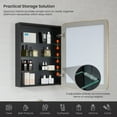 thumbnail image 6 of Talayuela 24 in.W x 32 in.H Aluminum Framed Medicine Cabinet in Brushed Gold, 6 of 17