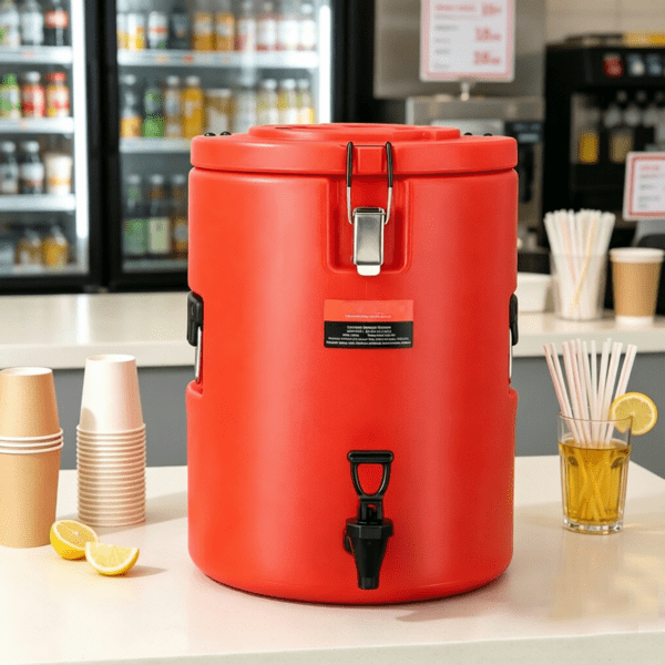 4.5 Gallon Stainless Steel Insulated Beverage Dispenser, Thermal Hot & Cold Drink Server with Spigot Handle, Food-grade, for Restaurant & Drink Shop