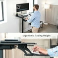 thumbnail image 2 of VIVO Black 36" Electric Mobile Height Adjustable Two Platform Standing Desk, 2 of 8