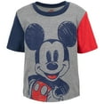 thumbnail image 4 of Disney Mickey Mouse Little Boys French Terry Graphic T-Shirt & Shorts Blue/Grey 7-8, 4 of 5