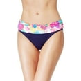 thumbnail image 2 of Anne Cole Signature Womens Swimsuit Bikini Bottom Small Floral Foldover Mid-Rise, 2 of 3