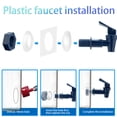 thumbnail image 3 of Replacement Cooler Faucet Water Bottle Jug,Water Dispenser Tap Set,BPA-Free Plastic Spigot Spout Water Beverage Lever Pour Dispenser Valve,Water Crock Tap (2 White and 2 Blue), 3 of 9