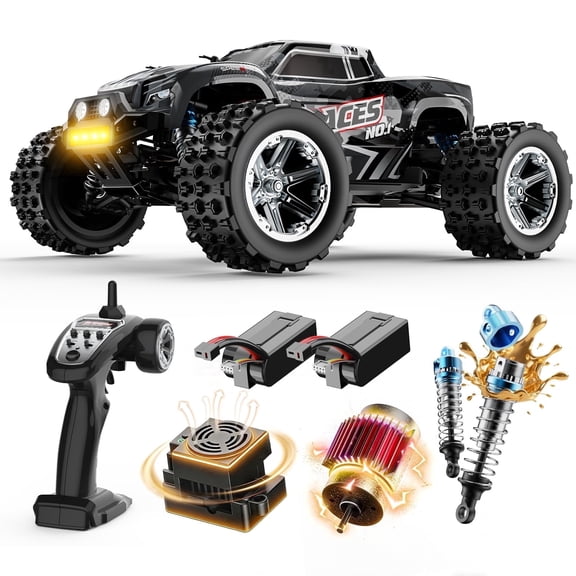 DEERC 8618 1/16 Fast Brushless RC Cars for Adults, Max 56mph, 2 3S Lipo Batteries Electric Off-Road Waterproof RC Truck,4X4 High Speed Remote Control Car, All Terrain RC Truggy for Boys