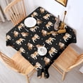 thumbnail image 2 of Bulldog Dog and Footprints Square Tablecloth,Waterproof Square Table Cover,Wipeable Spillproof Washable Table Cover for Home Kitchen Party Decor 42"X42"(107x107cm), 2 of 6