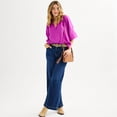 thumbnail image 4 of Women's Sonoma Goods For Life® High-Rise Wide-Leg Jeans Color: Bright Dark Size: 8, 4 of 4
