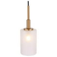 thumbnail image 3 of Woodbridge Lighting Elise 1-Light Glass Mini-Pendant in Brass/Bronze/Opal, 3 of 4