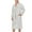Gray, variant on Men’s Plush Cuffed Sleeves Shawl Collar Embroidered Logo Robe (Gray/Small-Medium)