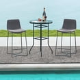 thumbnail image 4 of Patiojoy Round Glass Top Patio Table 27"x27" Outdoor Bistro Table w/ Heavy-duty Metal Frame, 4 of 9