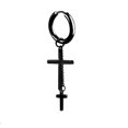 thumbnail image 1 of Pendientes Cruzados/Aretes Góticos De Calle De Plata Negra De Acero Inoxidable Borlas Punk Para Hombres Y Mujeres Joyería Gao Jiahui unisex, 1 of 2