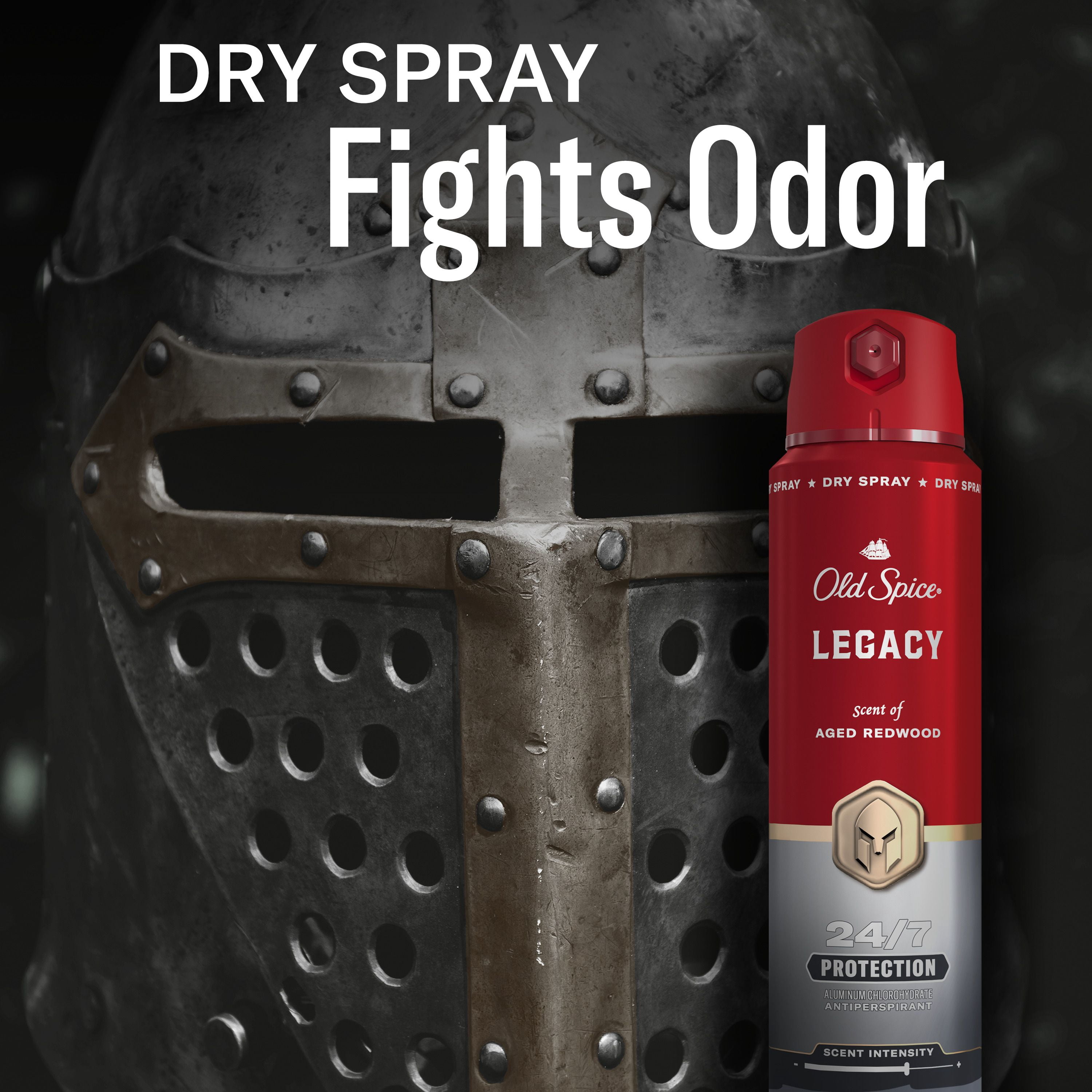 Vaporisateur pour le corps Old Spice Collection rouge pour hommes, parfum Legacy, parfum rafraîchissant, protection contre les odeurs toute la journée, fraîcheur longue durée