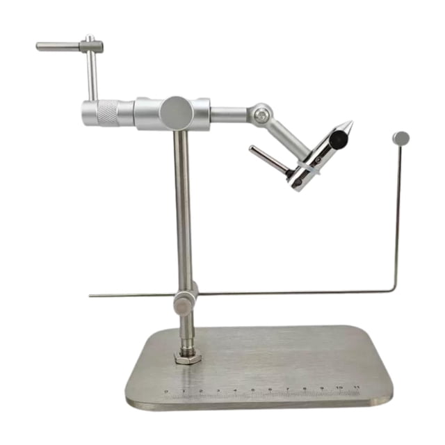 Almencla Fly Tying Vise 360 degree Rotation Fishing Supply Practical Adjustable Smooth Lure Making Tool with Pedestal Base Fly Fishing Vice No Tools