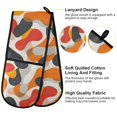 thumbnail image 4 of Dailycode Double Sided Oven Mitt with Loop Heat Resistant Kitchen Long Potholders 7" x 35" Minimalist Abstract Splashes, 4 of 6