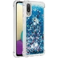 thumbnail image 3 of case for Samsung Galaxy A02 Case for Girls Women, Fashion Shiny Creativity Quicksand Flowing Liquid Floating Soft TPU Cover Glitter Cute Bling Clear Protective Case for Samsung Galaxy M02 RLS Blue, 3 of 14