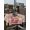 Light Beige Light Pink Cherry Pink, variant on Outdoor Tablecloth with Umbrella Hole and Zipper, Valentine's Day Rectangle Table Cloth 52x70 Inch Waterproof Tablecloth, Roses Flowers Pink Stripes Country Picnic Table Cover for Patio Camping