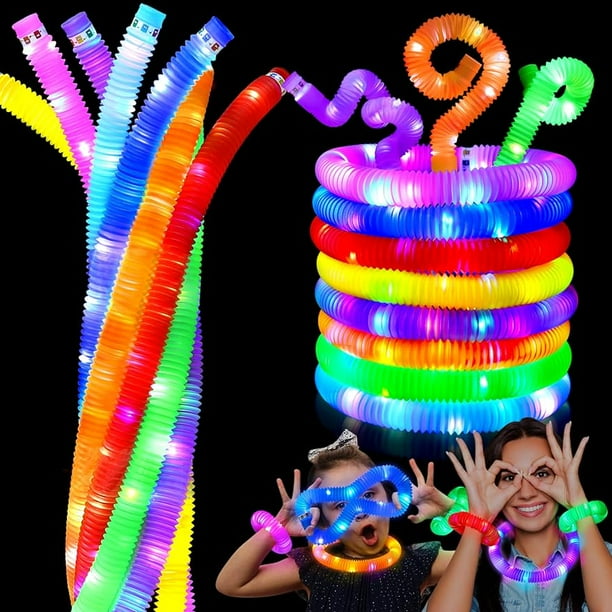 Glow Sticks Favores de fiesta de Halloween para niños – 16 piezas de tubos iluminados para Halloween, juguetes que brillan en la oscuridad, suministros de fiesta, regalos de Halloween para niños, rell