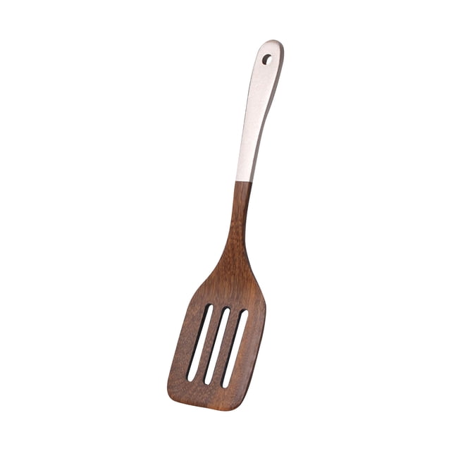 Precio sorpresa!Cucharas de madera para cocinar utensilios de cocina de madera y soporte para utensilios, espátula que incluye cuchara, espátula y cuchara ranurada de mango largo