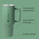 thumbnail image 2 of HydroJug Traveler – Vaso moderno de 40 oz con asa y pajita simple – Soporte para taza de coche, botella de agua resistente a fugas, reutilizable con aislamiento de acero inoxidable y base de goma – Re, 2 of 5