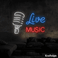 thumbnail image 2 of Craftnamesign Live Music Neon Sign, Acoustic LED Sign, Bar Coffee Decor, 2 of 4