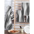thumbnail image 2 of Gray Stripes Kitchen Dish Towels for Drying Dishes Set of 3, Vintage Farmhouse Greyish Ripple Pattern Waffle Weave Microfiber Hand Tea Bathroom Towels Quick Dry & Absorbent Towel 15.7x23.6, 2 of 7