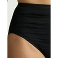 thumbnail image 4 of Time and Tru Women’s and Women's Plus Ruched High Waited Bikini Bottoms, Sizes XS-2X, 4 of 5