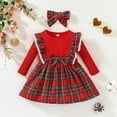 thumbnail image 2 of KaLI_Store Vintage Princess Toddler Baby Girls Christmas Dress Long Sleeve Ruffle Tutu Dress Wedding Birthday Party Fall Winter Clothes Red,6-9 Months, 2 of 5