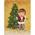 thumbnail image 1 of Santas Elf et Drapeau de Sapin de Noël Toile Taille Maison, 1 of 1