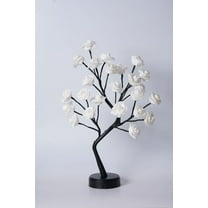 24-LED Rose Flower Bonsai Table Tree Light, USB/Battery Powered Lamp, Romantic Decor Light for Home Party Wedding and Holiday