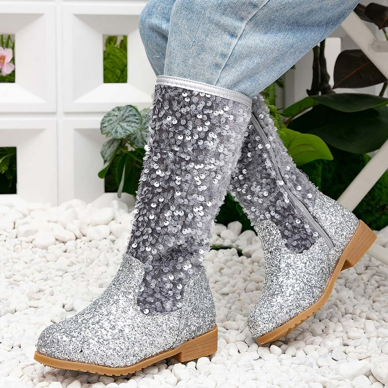 eileial Toddler Girls Boys Boots Kids Combat Boots Flower