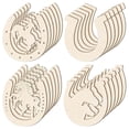 thumbnail image 6 of CIMAXIC 48Pcs DIY Horseshoe Wooden Cutouts Beige Unfinished Smooth Craft Wood Slices for Painting and Decoration, 6 of 8