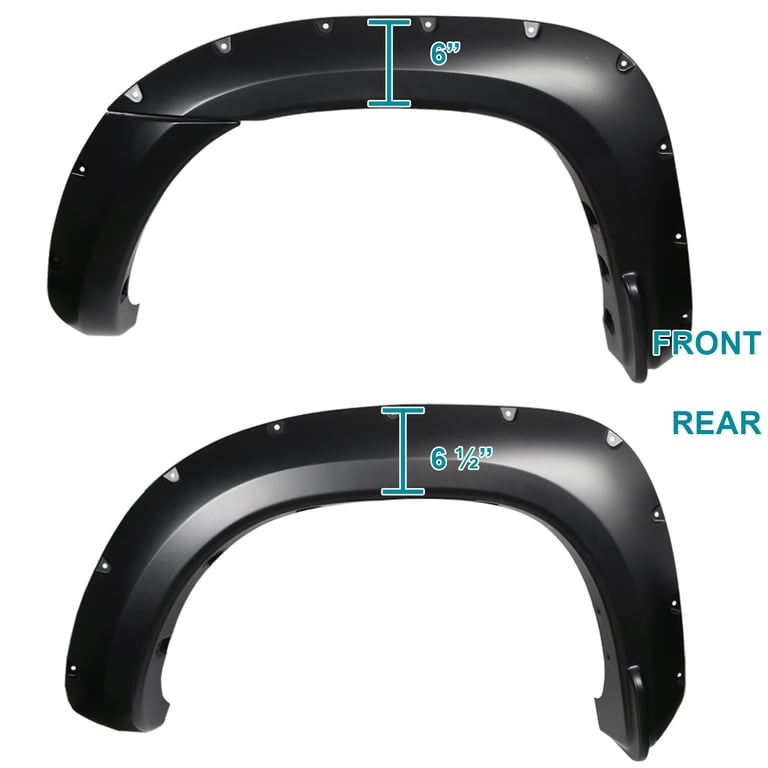 Paintable Pocket Rivet/Bolt Style Fender Flares – Full 4-Piece Set For 2016-2017 Toyota Tacoma 3 thumbnail image