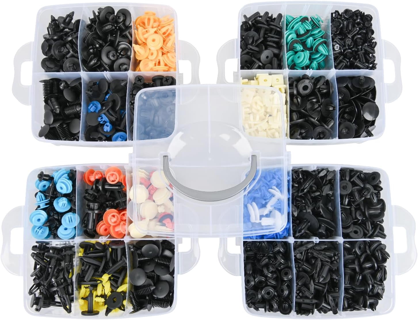 GOOACC 1390Pcs Car Door Panel Clips Auto Fasteners Assortment 26 Most Popular Sizes Automotive Push Pin Rivets Set Bumper Trim Body Clips for GM Ford Honda Chrysler Mazda