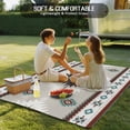 thumbnail image 4 of Turquoise Gray Boho Outdoor Rug 4x6 Ft - Reversible Patio Rug Outdoor Camping Rugs, Southwestern Ethnic Geometric Washable Indoor Outdoor Area Rugs, Non-Slip Outdoor Carpet Runner for Deck/Porch, 4 of 8