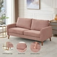 thumbnail image 3 of LONTAI 70.08" W Loveseat Sofa, Mid Century Modern Love Seat Couches for Living Room, Upholstered Sofa Couch for Bedroom, Soft Love Seats Furniture, Pink, 3 of 11