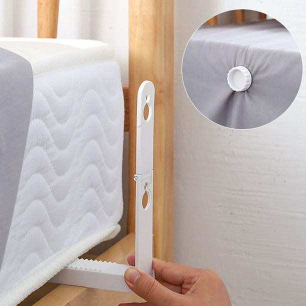 Kqegk 4PC Foldable Bed Sheet Holder Height Adjustable Sheet Clip Sheet