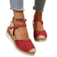 thumbnail image 6 of NexTorq Closed Toe Platform Wedge Sandals, 2026 Espadrilles Wedges for Women Heel Casual, Women's Espadrilles Dressy Sandals, Comfortable Anti Slip Summer Shoes with Adjustable Buckle Ankle Strap, 6 of 7