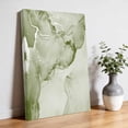thumbnail image 2 of Sage Green Abstract Canvas Wall Art for Living Room, Silver Marble Ripples Poster Print Painting for Bedroom Office Home Decoration Wall Pictures Prepare To Hang 24"x36", 2 of 9