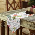 thumbnail image 3 of Table Runner Dresser Scarves Merry Christmas Seamless Tree Sketch Cotton Linen Burlap Table Cover Watercolor Pine on White Table Runners for Family Kitchen Dining Holiday Party Banquet Decor, 3 of 5