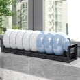 thumbnail image 4 of WASHWEPE 2Pcs Multi Rectangular Dish And Bowl Rack Kitchen Organization PP Material Storage, 4 of 8