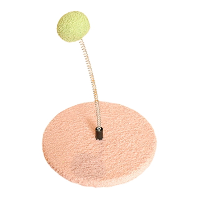 Pink Self Entertaining Cat Toy Pink Spring Ball Cat Climbing Frame Tree To Relieve Boredom Interactive