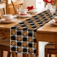 thumbnail image 5 of Burnt Orange Geometric Table Runner 72 Inches, Black White Boho Bed Runner Dresser Scarves Tabletop for Indoor Outdoor Parties/Ceremony/Banquet, 14" x 72", 5 of 9