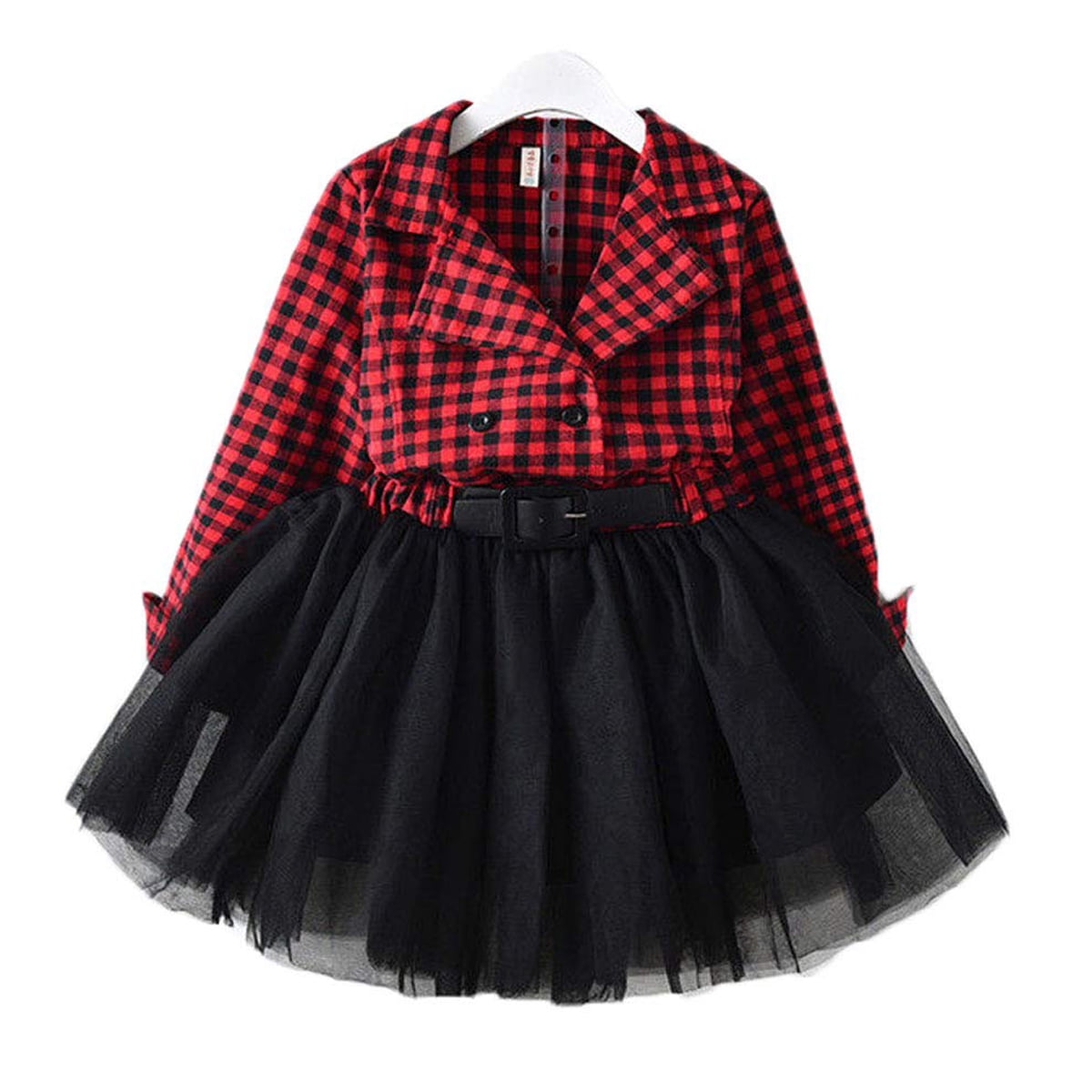 red plaid baby girl dress