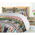 thumbnail image 5 of Ambesonne Cats Duvet Cover Set, Delicate Kittens and Ice Cream, King, Multicolor Orange Green, 5 of 6