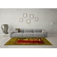 thumbnail image 3 of Ahgly Company Machine Washable Indoor Rectangle Abstract Yellow Modern Area Rugs, 2' x 5', 3 of 4