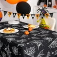 thumbnail image 2 of Square Halloween Tablecloth, 60 x 60 Inch Waterproof Spider Web Table Cloth, Washable Table Cover for Party Picnic Dinner Decor, 2 of 6
