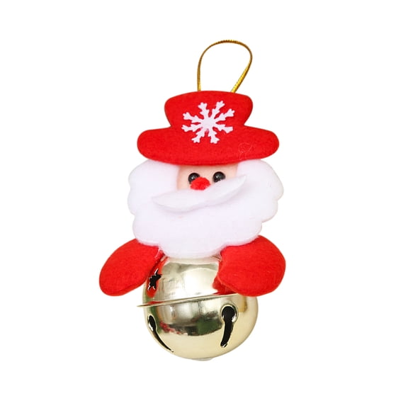 Qonioi Christmas Tree Pendant Decorations, Festive Ornaments for Holiday Tree Home, Cute Santa Snowman Bell Set for Christmas Party Gifts