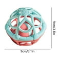 thumbnail image 3 of 3 Inch Baby Rattle for 3-6-12 Months, Easy Hold Teething Toys, Soft Rubber Chewable Sensory Toys with Bells, Developmental Hand Ball Toys for Newborns Boys Girls Gifts, Blue and Red, 3 of 6