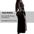 thumbnail image 2 of Vestido PORRCEY Hot Drilling Craft, sexy, manga larga, negro, XXL, 2 of 6